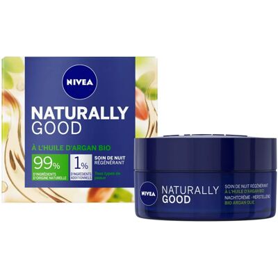 Crème de Nuit Nivea à l'Huile d'Argan - 50ml - Régénérante - Publicité Crème de Nuit Nivea à l'Huile d'Argan - 50ml - Régénérante - Publicité