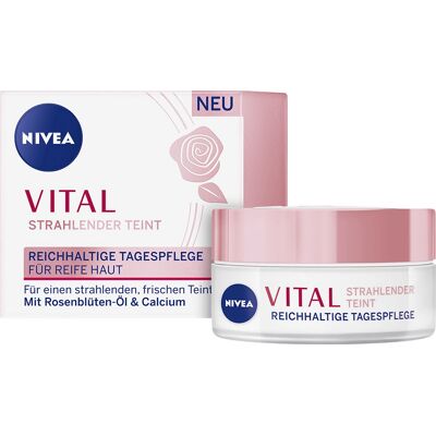 NIVEA Vital Teint Éclatant Soin de jour riche - Crème visage - Publicité NIVEA Vital Teint Éclatant Soin de jour riche - Crème visage - Publicité