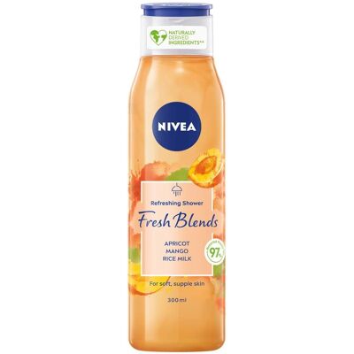 Gel douche abricot Nivea - Gel douche pour femmes - Publicité Gel douche abricot Nivea - Gel douche pour femmes - Publicité