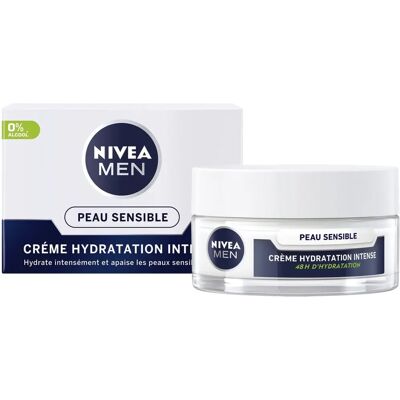 Nivea Men Sensitive Crème Visage - Hydrate la peau 48h Nivea Men Sensitive Crème Visage - Hydrate la peau 48h
