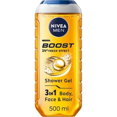 NIVEA MEN Boost Kylpygeeli - Raikastava Luonnollisella Kofeiinilla NIVEA MEN Boost Kylpygeeli - Raikastava Luonnollisella Kofeiinilla
