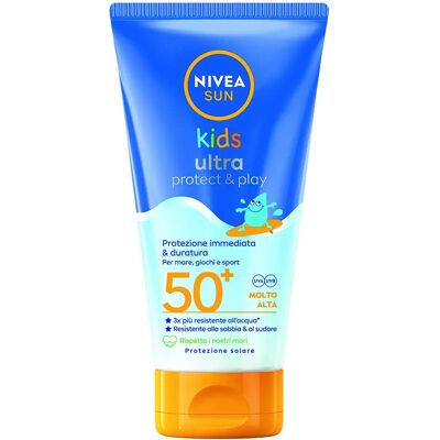 Nivea Sun Kids SPF50+ Crema Solare Ultra Protect & Play Impermeabile Nivea Sun Kids SPF50+ Crema Solare Ultra Protect & Play Impermeabile