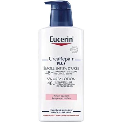 Eucerin Urea Repair Plus Emollient 5% Parfumé - Lotion pour le corps - Publicité Eucerin Urea Repair Plus Emollient 5% Parfumé - Lotion pour le corps - Publicité