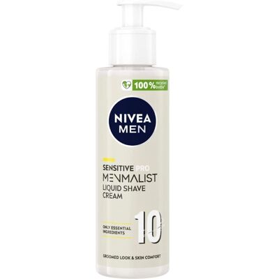 Nivea Men Sensitive Pro Menmalist Liquid Shave (200ml) with 10 Essential Ingredients for a Groomed Look & Comfortable Skin Non-Irritating Nivea Men Sensitive Pro Menmalist Liquid Shave (200ml) with 10 Essential Ingredients for a Groomed Look & Comfortable Skin Non-Irritating