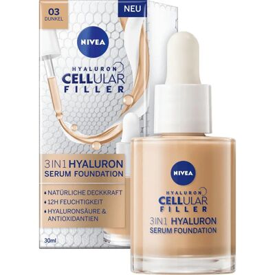 Nivea Hyaluron Cellular Filler Foundation Dunkel - Make-up Nivea Hyaluron Cellular Filler Foundation Dunkel - Make-up