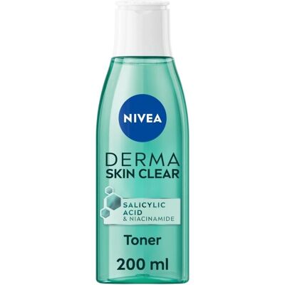 NIVEA Derma Skin Clear Gesichtswasser - 200ml, Salicylsäure, Feuchtigkeitsspendend NIVEA Derma Skin Clear Gesichtswasser - 200ml, Salicylsäure, Feuchtigkeitsspendend