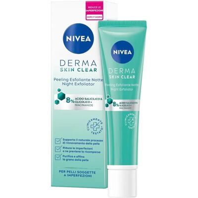 Nivea Derma Skin Clear Peeling Notte - Esfoliante viso contro imperfezioni Nivea Derma Skin Clear Peeling Notte - Esfoliante viso contro imperfezioni