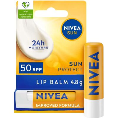 NIVEA Sun Protect Læbepomade SPF 50 Shea Butter UV Beskyttelse NIVEA Sun Protect Læbepomade SPF 50 Shea Butter UV Beskyttelse