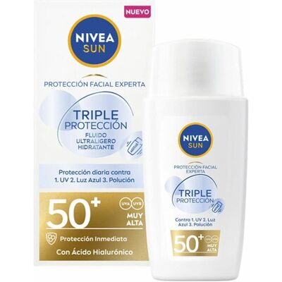 Nivea Nivea Sun SPF 50+ Fluido Facial Ultra Leve 40ml - Proteção Solar Nivea Nivea Sun SPF 50+ Fluido Facial Ultra Leve 40ml - Proteção Solar
