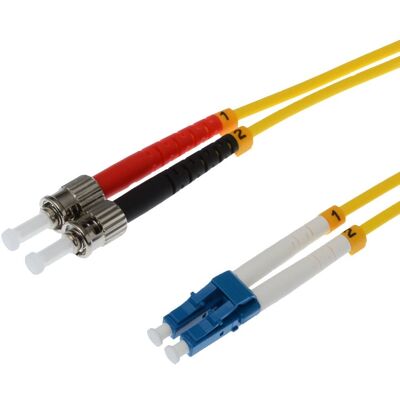 Cavo in fibra ottica Helos 5m OS2 LC/ST - Tipo: OS2, Connettori: LC a ST, Colore: Giallo Cavo in fibra ottica Helos 5m OS2 LC/ST - Tipo: OS2, Connettori: LC a ST, Colore: Giallo