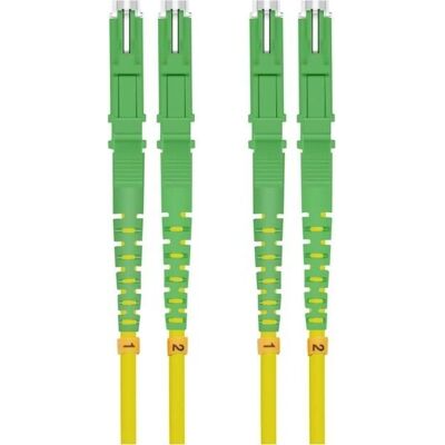 Helos E2000 APC Glasfaserkabel - Duplex OS2 9/125μm - 1m Helos E2000 APC Glasfaserkabel - Duplex OS2 9/125μm - 1m