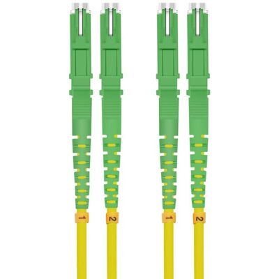 Helos E2000/APC Glasfaserkabel - 3m, Gelb, Duplex, OS2, Hochgeschwindigkeit Helos E2000/APC Glasfaserkabel - 3m, Gelb, Duplex, OS2, Hochgeschwindigkeit
