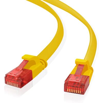 Helos 262990 Câble réseau - 3m, Cat6 U/UTP, RJ-45, Jaune - Câble réseau Helos 262990 Câble réseau - 3m, Cat6 U/UTP, RJ-45, Jaune - Câble réseau