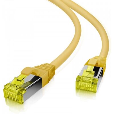 Câble réseau Helos 263777 Jaune Cat6a S/FTP 0,5 m - Publicité Câble réseau Helos 263777 Jaune Cat6a S/FTP 0,5 m - Publicité