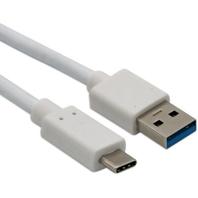 Cavo USB Helos - 1m - USB 3.2 Gen 2 - USB-C a USB-A - Bianco Cavo USB Helos - 1m - USB 3.2 Gen 2 - USB-C a USB-A - Bianco