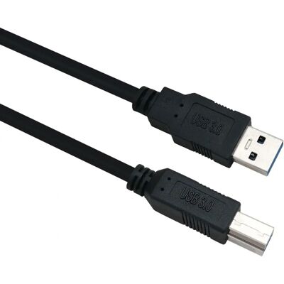 Helos USB Kabel - 1m, USB 3.2 Gen 1, USB A zu B, Schwarz Helos USB Kabel - 1m, USB 3.2 Gen 1, USB A zu B, Schwarz