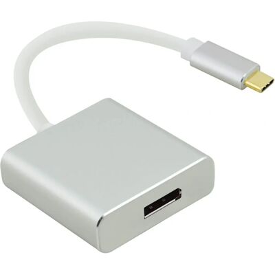Helos USB/DisplayPort-Adapter - 4K Unterstützung - Aluminium - 10cm - USB-C zu DisplayPort - Multimedia Helos USB/DisplayPort-Adapter - 4K Unterstützung - Aluminium - 10cm - USB-C zu DisplayPort - Multimedia