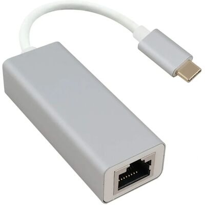 Helos Ethernet Adapterkabel - USB-C auf RJ45, Silber, Premium Helos Ethernet Adapterkabel - USB-C auf RJ45, Silber, Premium