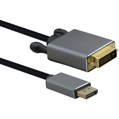Helos PREMIUM DisplayPort/DVI-Kabel - 1 m Schwarz Helos PREMIUM DisplayPort/DVI-Kabel - 1 m Schwarz
