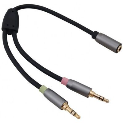 Helos - 288716 - 0,1m - 2x 3,5mm TRRS - Audio-Kabel Helos - 288716 - 0,1m - 2x 3,5mm TRRS - Audio-Kabel