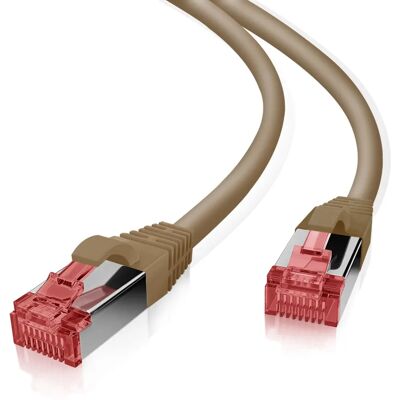 Helos 191062 Netzwerkkabel Braun 5 m Cat6 S/FTP Helos 191062 Netzwerkkabel Braun 5 m Cat6 S/FTP