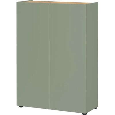 Germania Alviano Schuhschrank - Taupegrün/Navarra-Eiche - 74x33x105cm - Schuhschrank Germania Alviano Schuhschrank - Taupegrün/Navarra-Eiche - 74x33x105cm - Schuhschrank