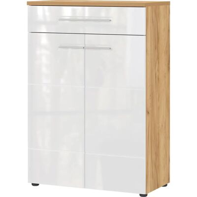 GERMANIA Aledo Schuhschrank - Weiß & Eiche - 75x41x110 cm GERMANIA Aledo Schuhschrank - Weiß & Eiche - 75x41x110 cm