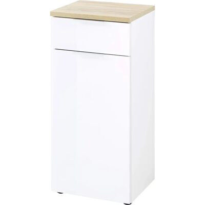 Mobile da bagno Germania Pescara - Bianco/Noce Navarra - Resistente all'acqua Mobile da bagno Germania Pescara - Bianco/Noce Navarra - Resistente all'acqua
