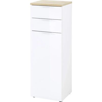 Germany Pescara Badezimmer Schrank - Weiß, Navarra Eiche, Platzsparendes Design Germany Pescara Badezimmer Schrank - Weiß, Navarra Eiche, Platzsparendes Design