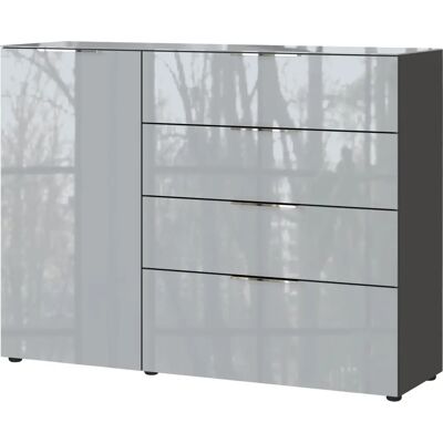 Germania Oakland Sideboard - Glas Türen - Hochglänzend Germania Oakland Sideboard - Glas Türen - Hochglänzend