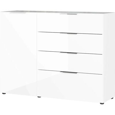 GERMANIA Oakland Sideboard - Weiß, Glas, Robust, Modern GERMANIA Oakland Sideboard - Weiß, Glas, Robust, Modern