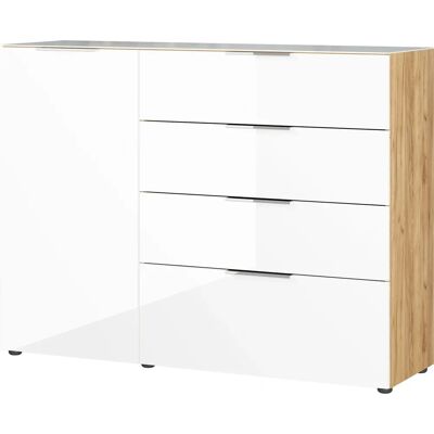 Germania Oakland Sideboard - Weiß & Navarra Eiche Nachbildung - 134x42x102cm Germania Oakland Sideboard - Weiß & Navarra Eiche Nachbildung - 134x42x102cm