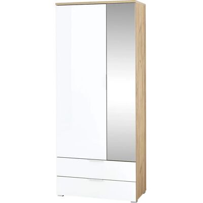 Germania Telde Kleiderschrank - Soft-Close Türen, Verstellbare Regale, Glaselemente Germania Telde Kleiderschrank - Soft-Close Türen, Verstellbare Regale, Glaselemente