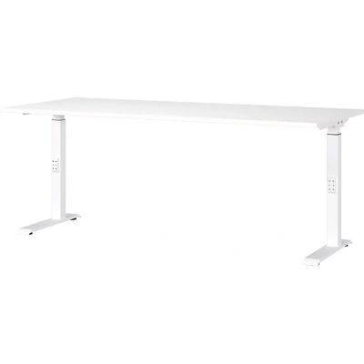 GERMANIA Mailand Höhenverstellbarer Schreibtisch - Weiß, Rechteck, 180x80cm GERMANIA Mailand Höhenverstellbarer Schreibtisch - Weiß, Rechteck, 180x80cm