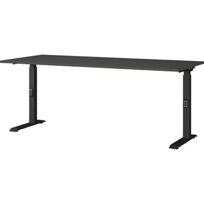 GERMANIA Mailand höhenverstellbarer Schreibtisch - C-Fuß, Graphit, 180x80cm GERMANIA Mailand höhenverstellbarer Schreibtisch - C-Fuß, Graphit, 180x80cm