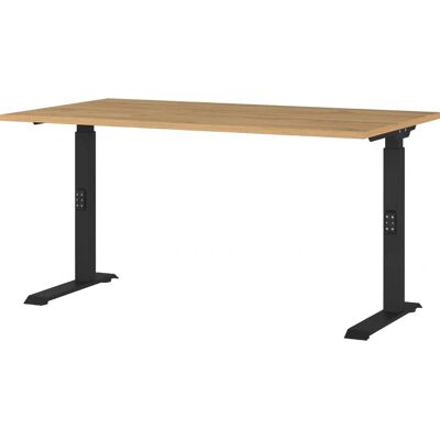 GERMANIA Downey höhenverstellbarer Schreibtisch - Schwarz - 140x80cm GERMANIA Downey höhenverstellbarer Schreibtisch - Schwarz - 140x80cm