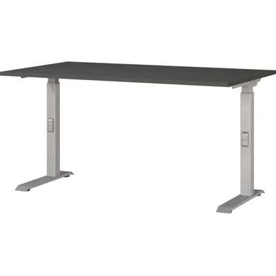 Germany DOWNEY höhenverstellbarer Schreibtisch - Graphit, Stahlgestell 140x80cm Germany DOWNEY höhenverstellbarer Schreibtisch - Graphit, Stahlgestell 140x80cm