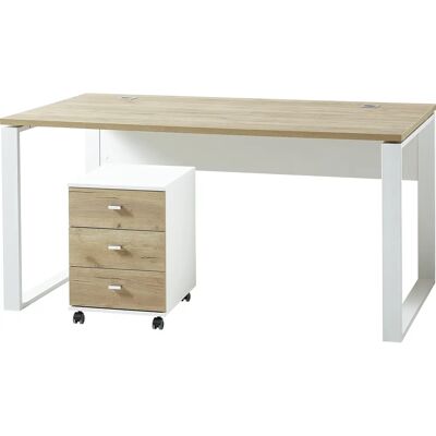 GERMANIA GW-Lioni Büro-Set - Weiß/Navarra Eiche - Modernes Design GERMANIA GW-Lioni Büro-Set - Weiß/Navarra Eiche - Modernes Design