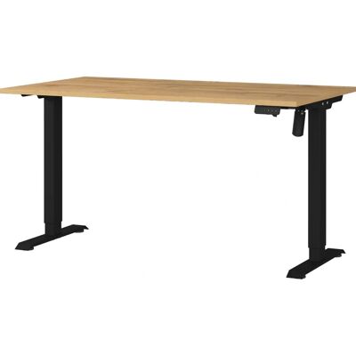 GERMANIA Profi 3.0 Höhenverstellbarer Schreibtisch - Schwarz, Eiche, 140x80cm GERMANIA Profi 3.0 Höhenverstellbarer Schreibtisch - Schwarz, Eiche, 140x80cm