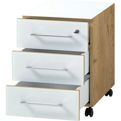 GERMANIA GW-Monteria Büro-Set - Weiß & Eiche GERMANIA GW-Monteria Büro-Set - Weiß & Eiche