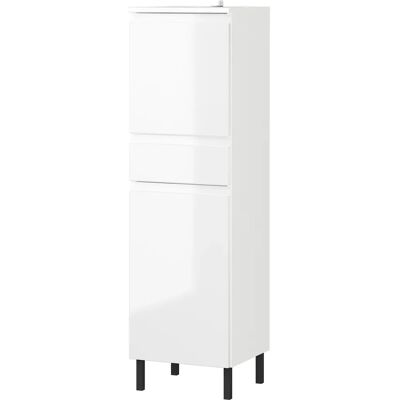 Germania Scantic Badezimmerschrank - Weiß, 34x120x34 cm, 2 Türen, 1 Schublade Germania Scantic Badezimmerschrank - Weiß, 34x120x34 cm, 2 Türen, 1 Schublade