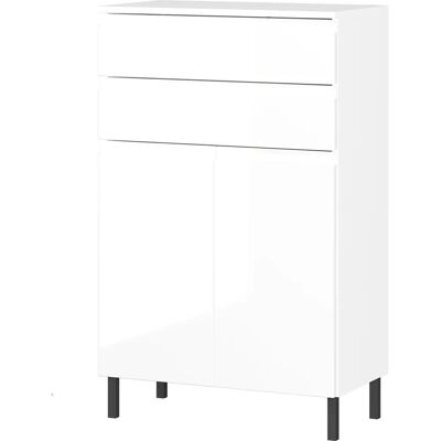 Germania Scantic Badezimmerschrank - 2 Schubladen, 2 Türen, Weiß Germania Scantic Badezimmerschrank - 2 Schubladen, 2 Türen, Weiß