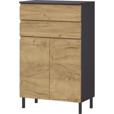 GERMANIA Scantic Sideboard - grau (graphit, grandson, eiche, nachbildung) - Sideboards GERMANIA Scantic Sideboard - grau (graphit, grandson, eiche, nachbildung) - Sideboards