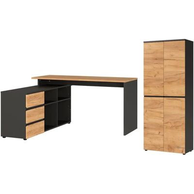 GERMANIA Lissabon Büromöbel-Set - 197x146x80cm GERMANIA Lissabon Büromöbel-Set - 197x146x80cm