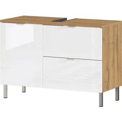 Germania GW-Mauresa Armoire de salle de bain - Série Blanc et Chêne - Publicité Germania GW-Mauresa Armoire de salle de bain - Série Blanc et Chêne - Publicité