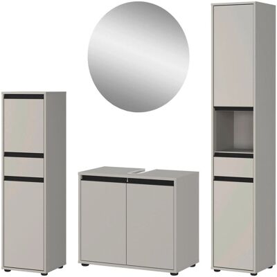 GERMANIA GW-Lemont Badmöbel-Set, grau, 4-teilig GERMANIA GW-Lemont Badmöbel-Set, grau, 4-teilig