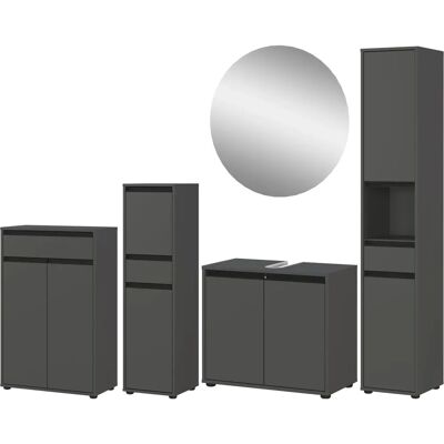 Germania GW-Lemont Badezimmer-Set - Modern, Graphit Germania GW-Lemont Badezimmer-Set - Modern, Graphit