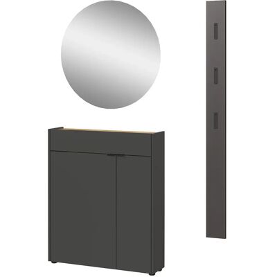 Germania GW-Ameca Kleiderschrank-Set - Graphit, Verstellbare Regale Germania GW-Ameca Kleiderschrank-Set - Graphit, Verstellbare Regale