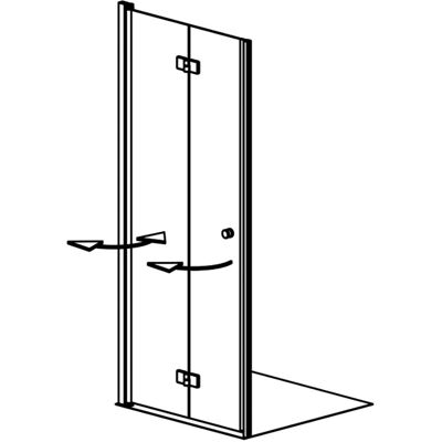 MAW BY GEO A-N400 - 90x202.2cm, Links gemonteerde douchedeur MAW BY GEO A-N400 - 90x202.2cm, Links gemonteerde douchedeur