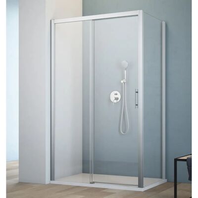 GEO A-FS60 Duschkabine - Barrierefrei, 140x200 cm, Silber GEO A-FS60 Duschkabine - Barrierefrei, 140x200 cm, Silber